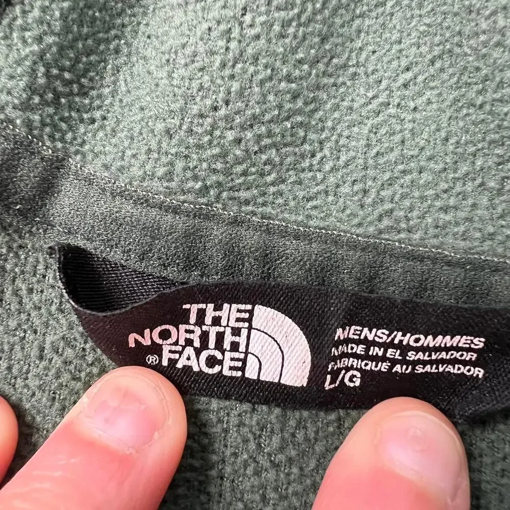 The North Face Men's Full Zip Sweatshirt Size Large Green & Yellow
